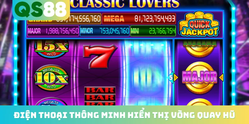 Điện thoại thông minh hiển thị vòng quay hũ